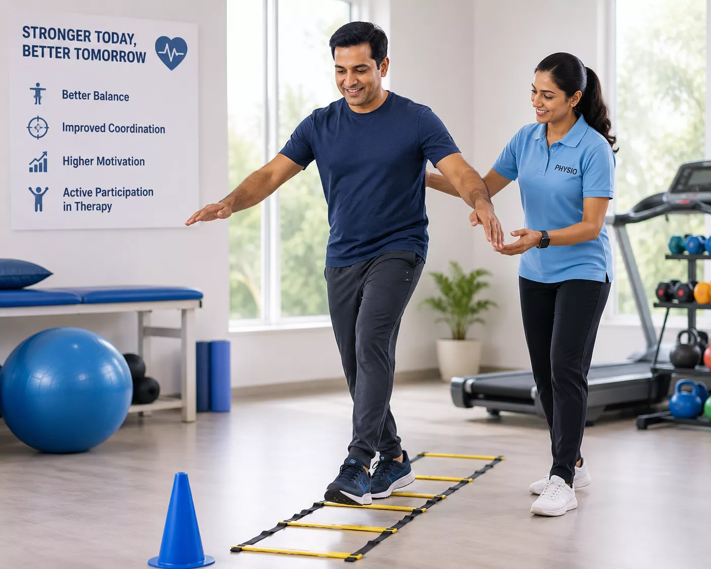 Improvement in balance motivation and active participation