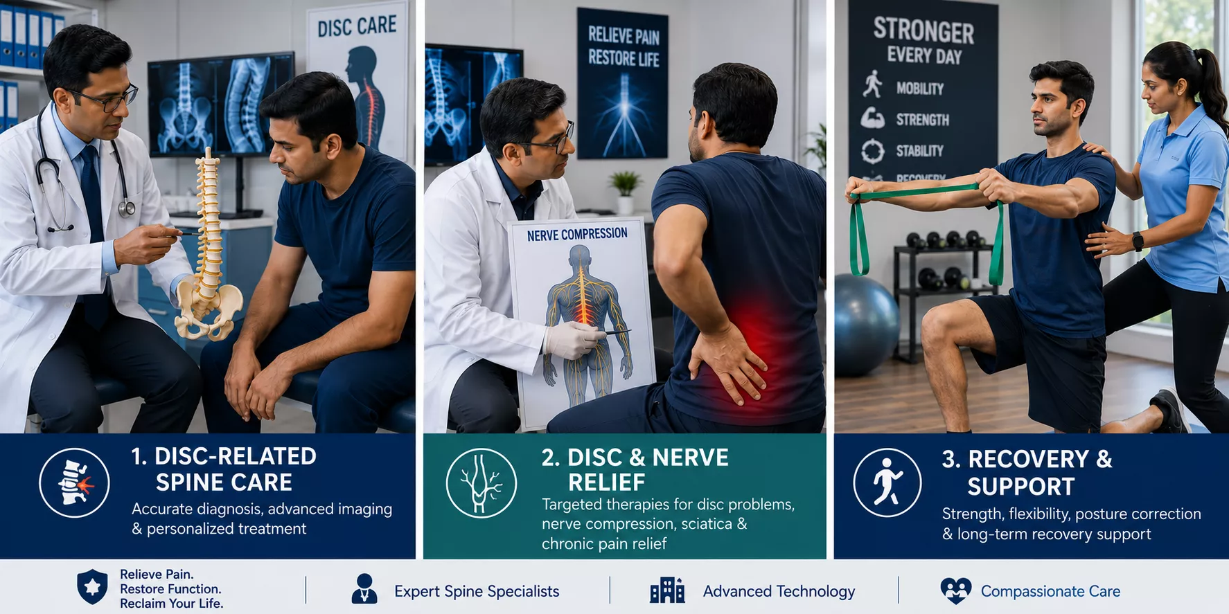 Disc surgery spine support