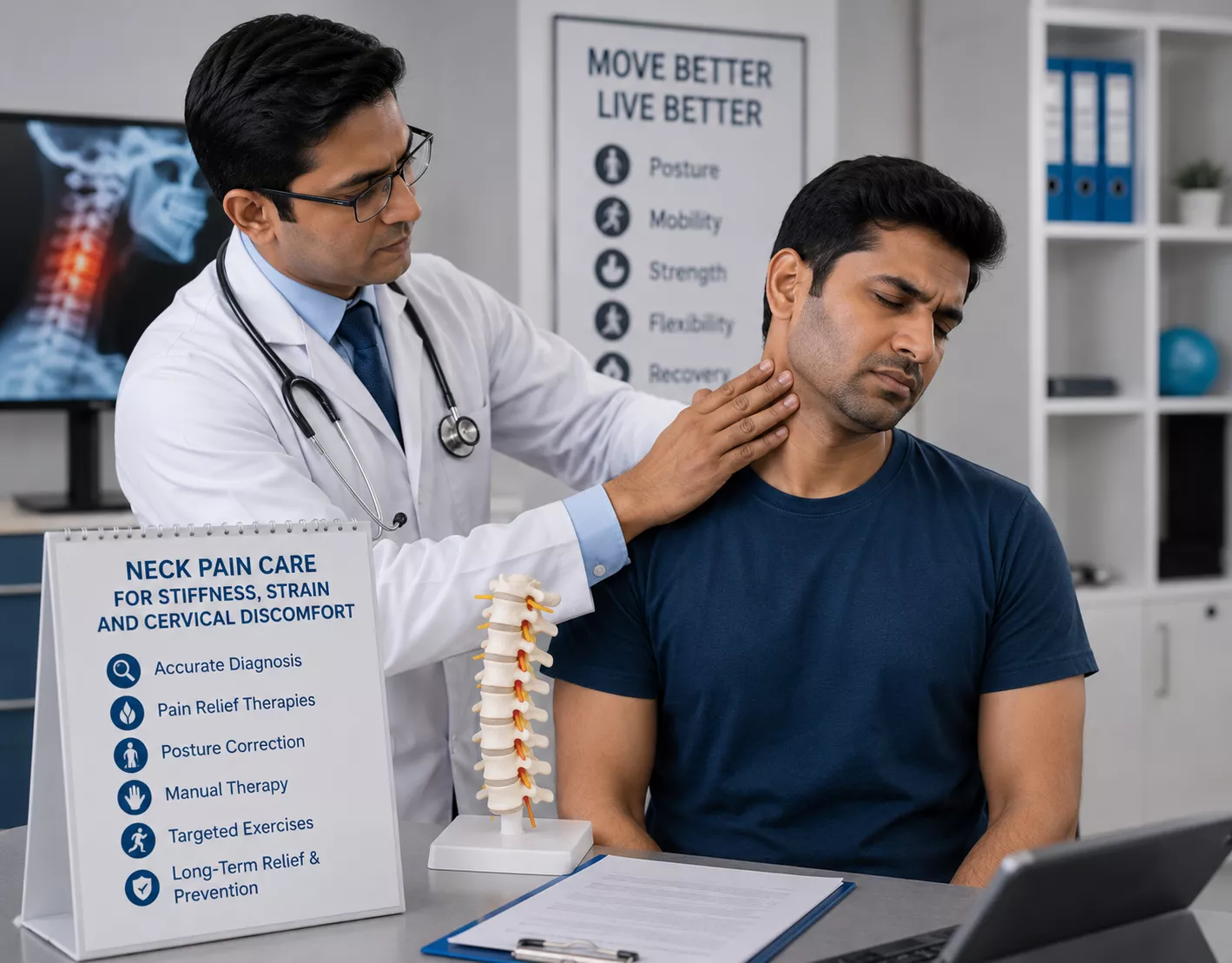 Neck pain care for stiffness, strain, and cervical discomfort
