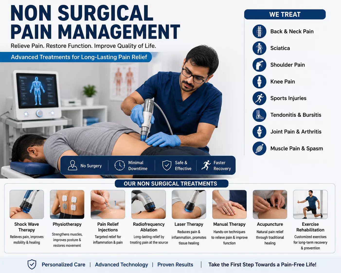 Non-surgical pain management service