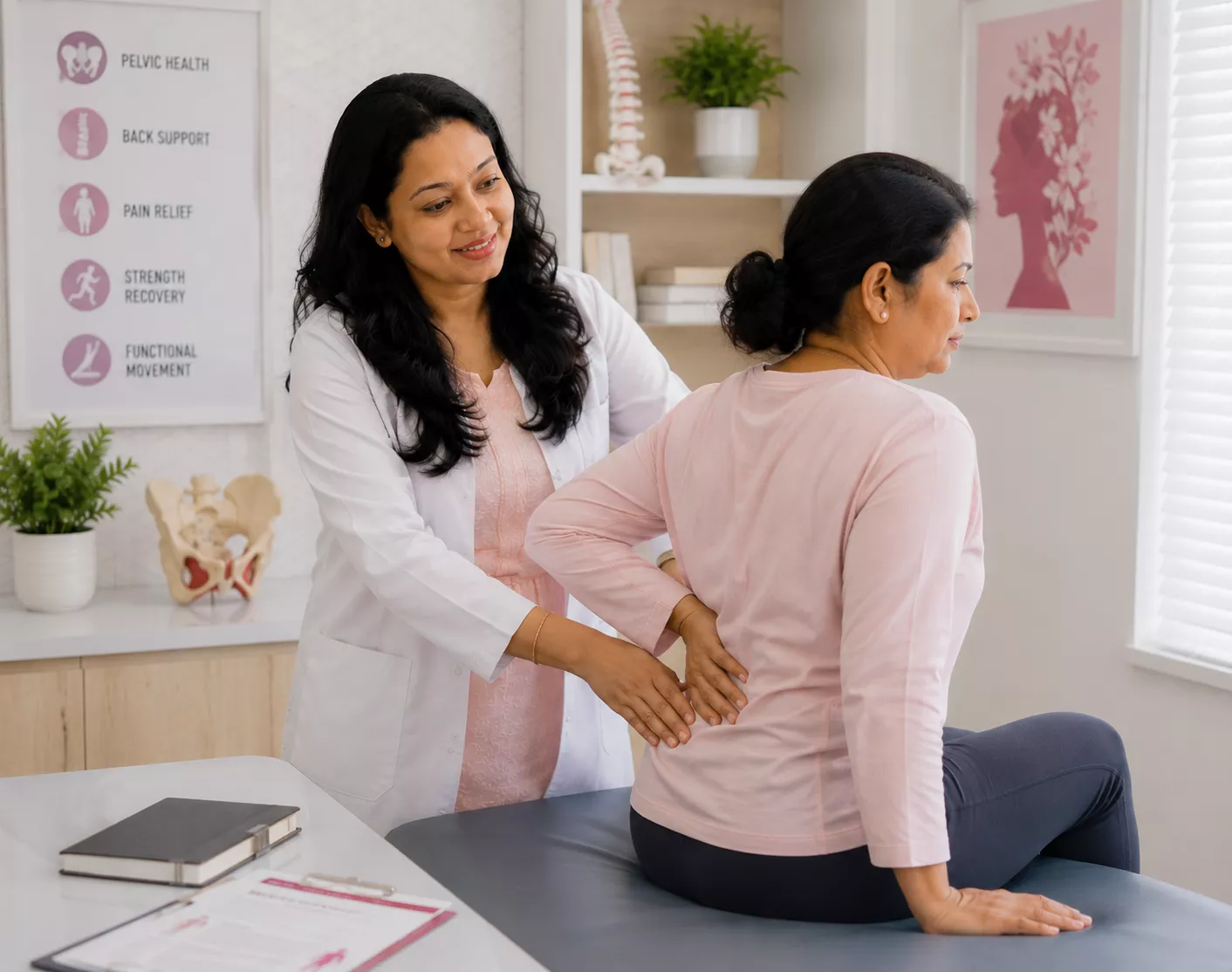 Pain and recovery support for women