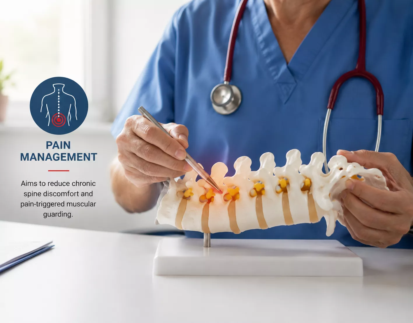 Spinal therapy pain management support