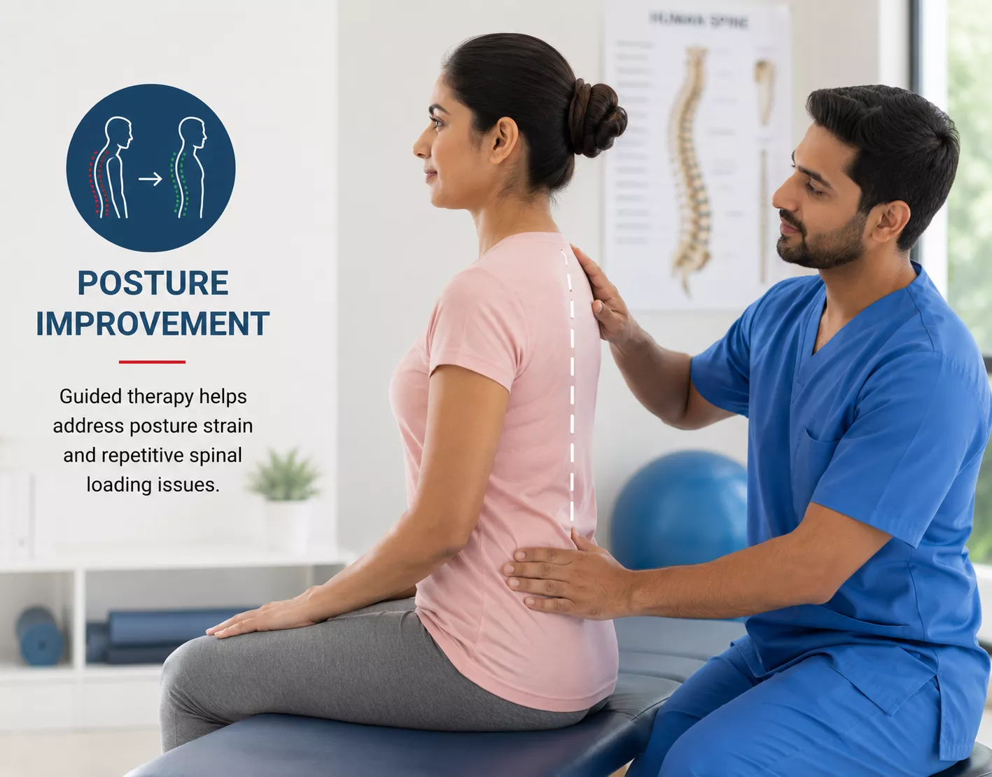 Spinal posture improvement support