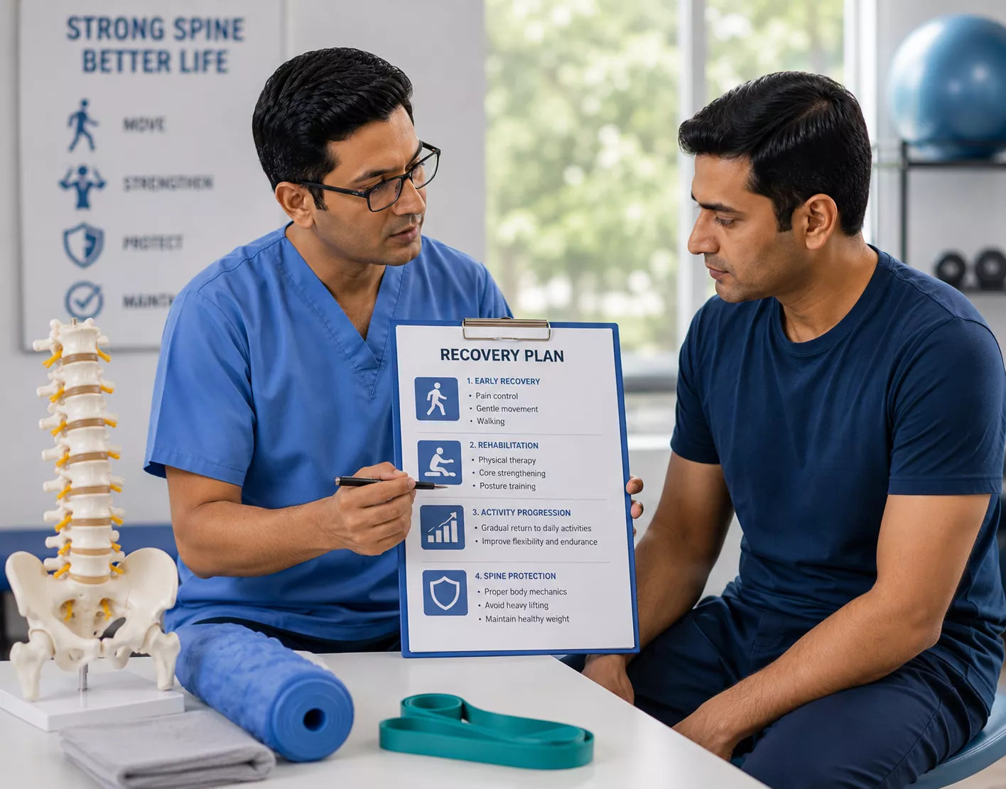 Recovery planning after spinal disc surgery