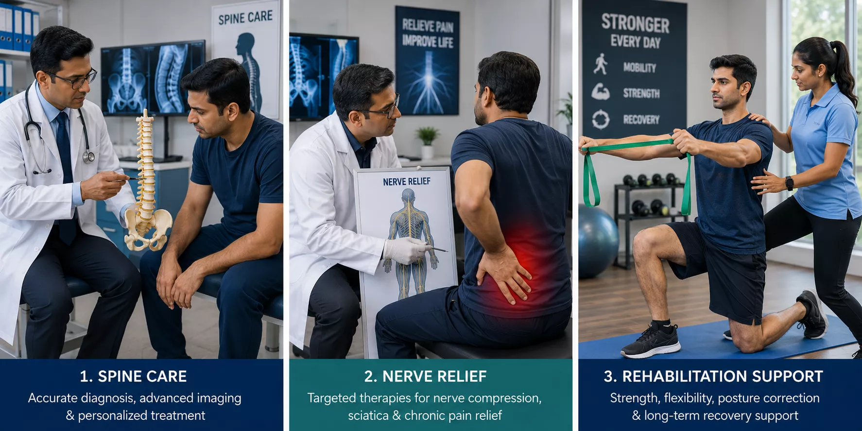Neck pain relief, posture care, and movement recovery support