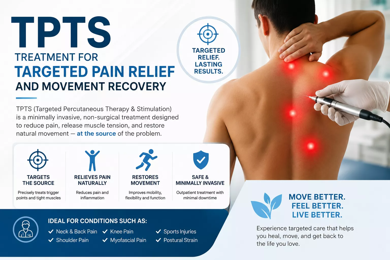 TPTS treatment for targeted pain relief and movement recovery