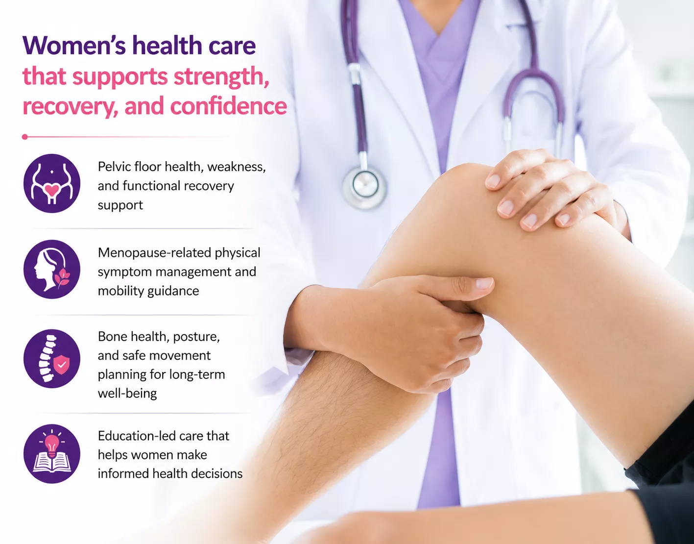 Women's health rehab and wellness support